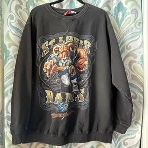 📦 Ships Free! Vtg Rams NFL Crewneck